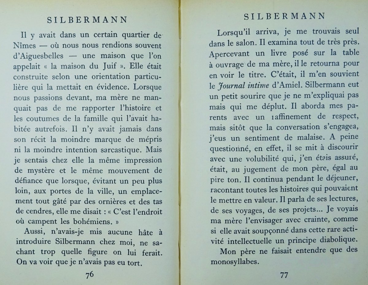 Lacretelle - Silbermann. Paris, Nouvelle Revue Française, 1922. Sent By The Author.-photo-3