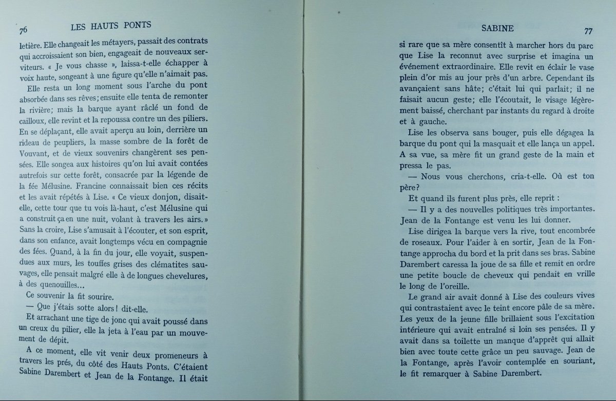 Lacretelle (jacques De) - The High Bridges * Sabine. Gallimard, 1932. First Edition.-photo-3