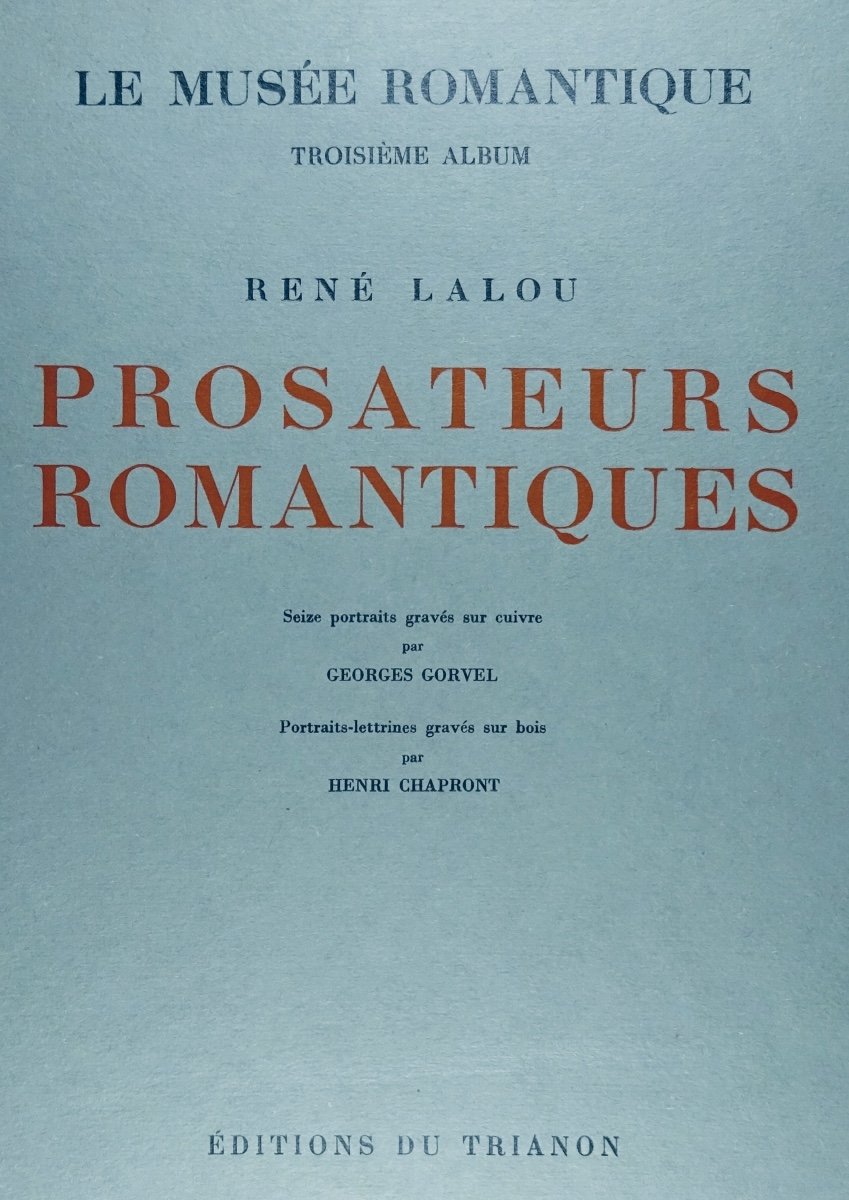 Lalou - The Romantic Museum. Third Album. Romantic Prose Writers. Editions Du Trianon.