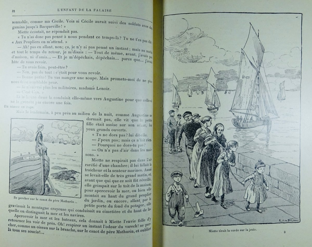 Latouche - The Child Of The Cliff. Delagrave, 1910. Illustrations By R. De La Nézière.-photo-4