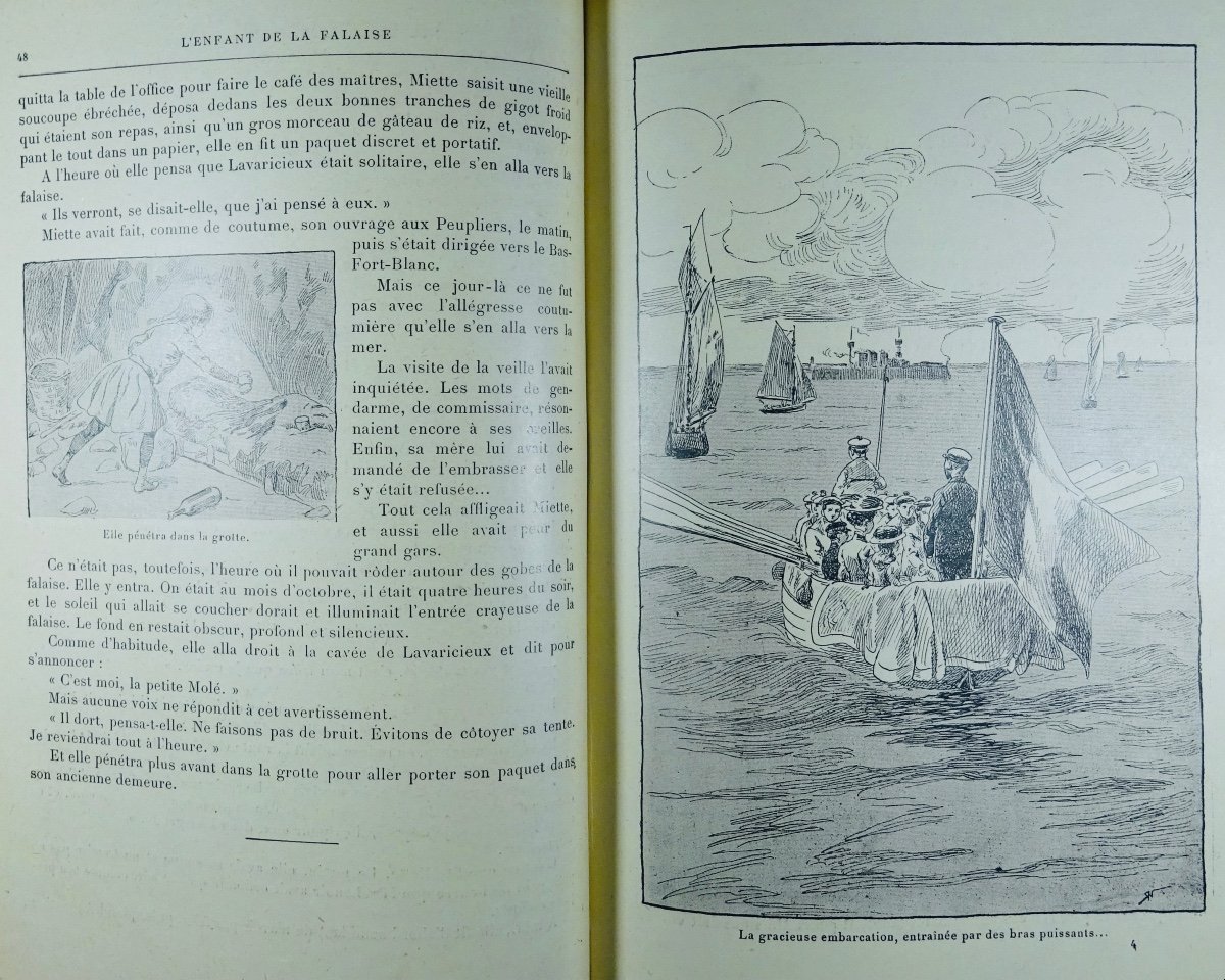 Latouche - The Child Of The Cliff. Delagrave, 1910. Illustrations By R. De La Nézière.-photo-3
