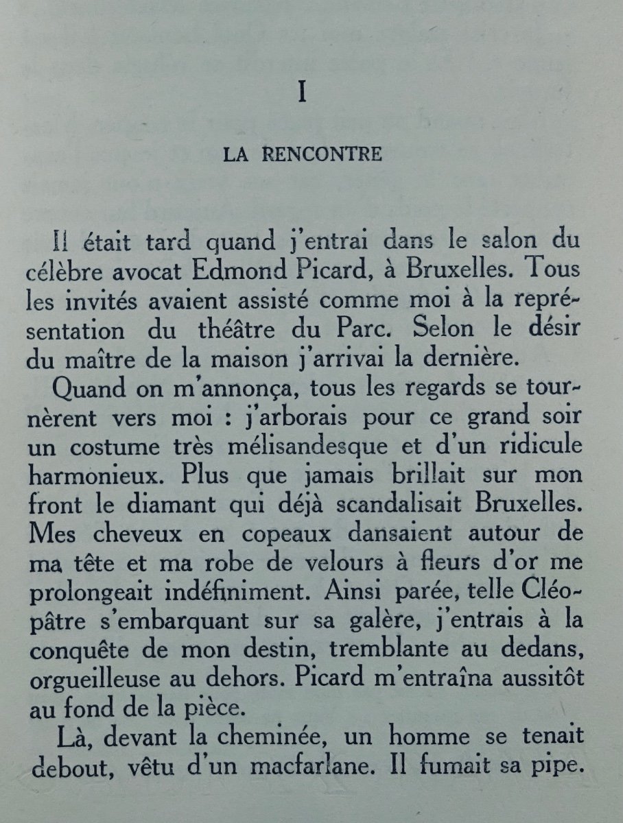 Leblanc (georgette) - Memories (1895-1918). Bernard Grasset, 1931. First Edition.-photo-2