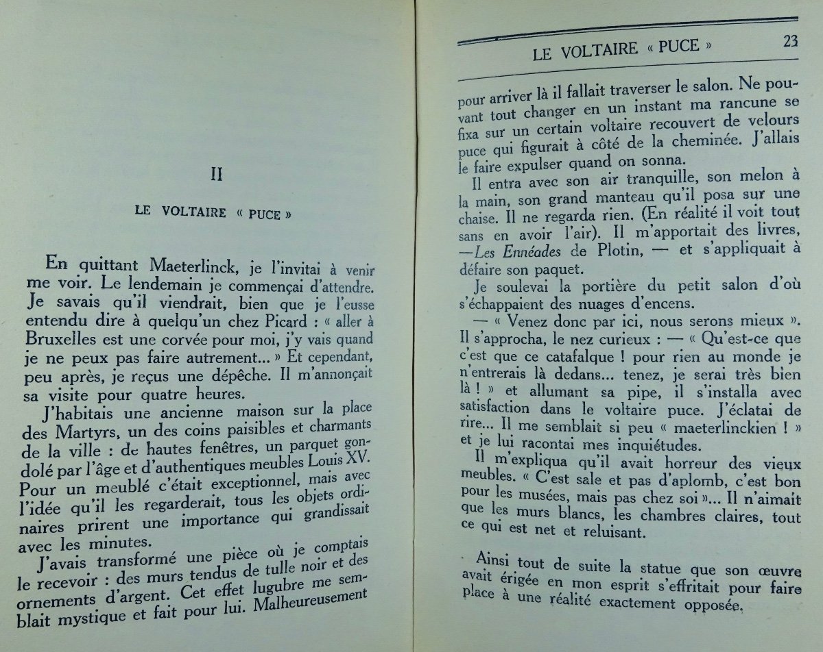 Leblanc (georgette) - Memories (1895-1918). Bernard Grasset, 1931. First Edition.-photo-3