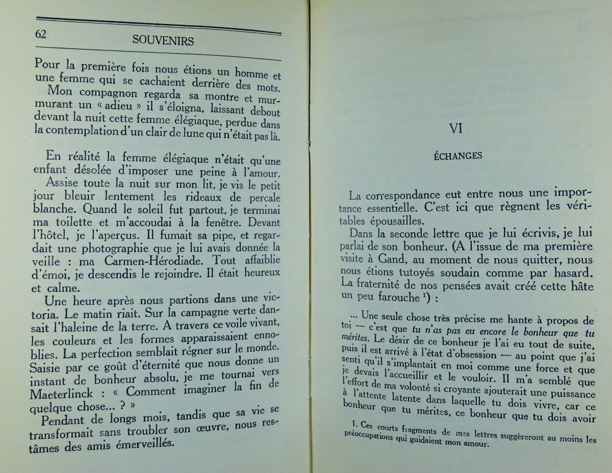 Leblanc (georgette) - Memories (1895-1918). Bernard Grasset, 1931. First Edition.-photo-5