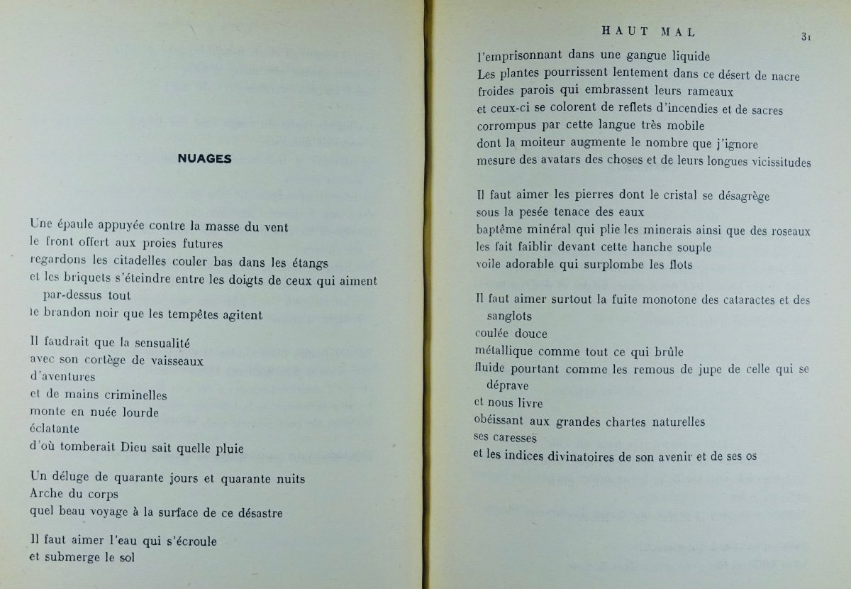 LEIRIS - Haut mal. Gallimard, 1943 ; in-12, 191 pp., cartonnage d'éditeur de Paul BONET.-photo-8