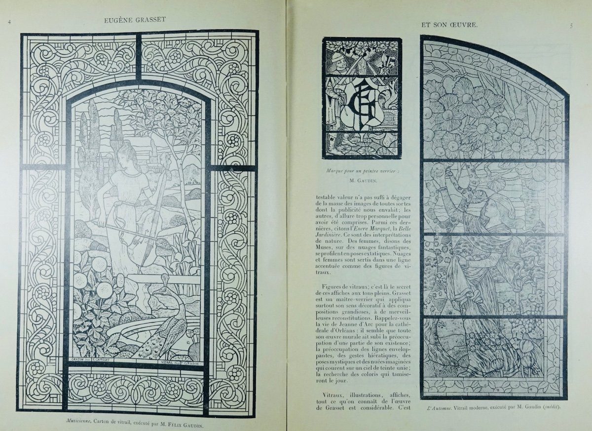 LEMONIER / KAHN / SAUNIER - Eugène Grasset et son oeuvre. Éditions de la plume, vers 1900.-photo-2