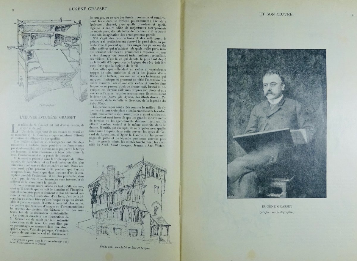 LEMONIER / KAHN / SAUNIER - Eugène Grasset et son oeuvre. Éditions de la plume, vers 1900.-photo-4
