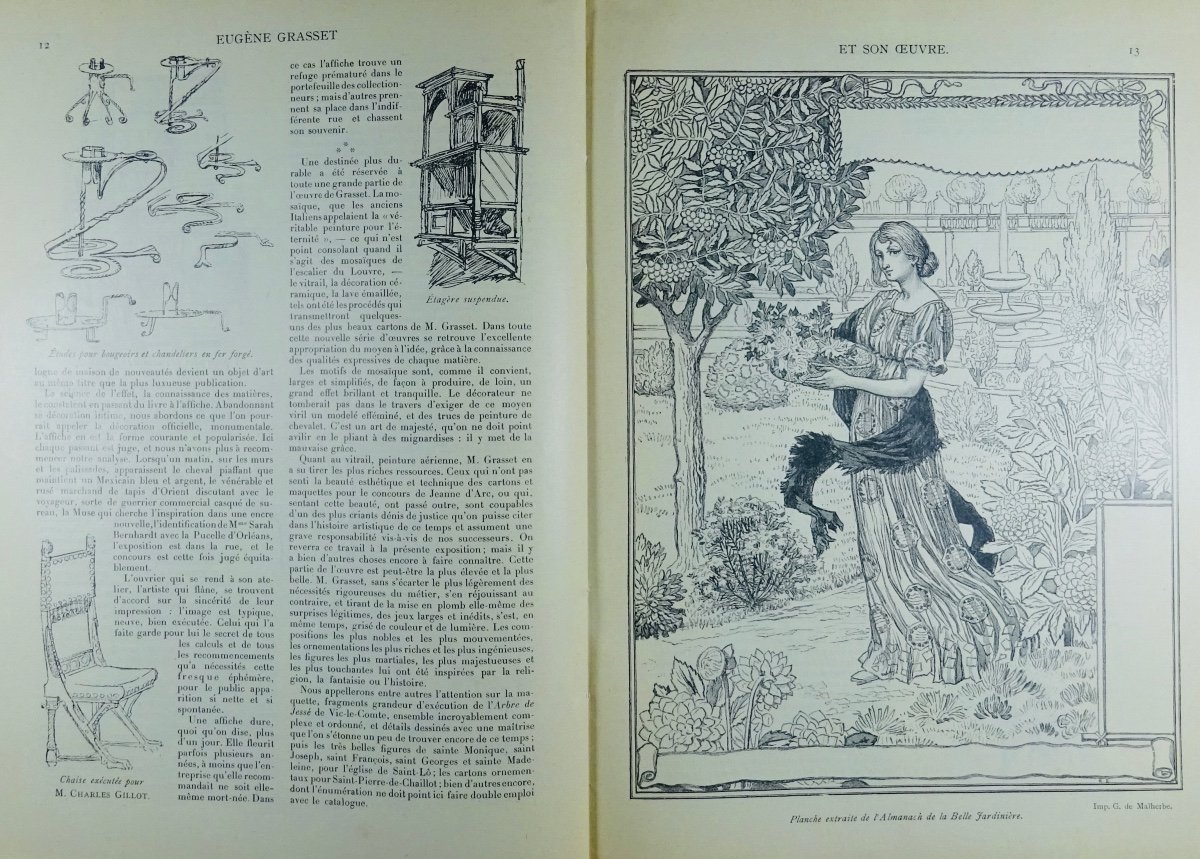 LEMONIER / KAHN / SAUNIER - Eugène Grasset et son oeuvre. Éditions de la plume, vers 1900.-photo-5