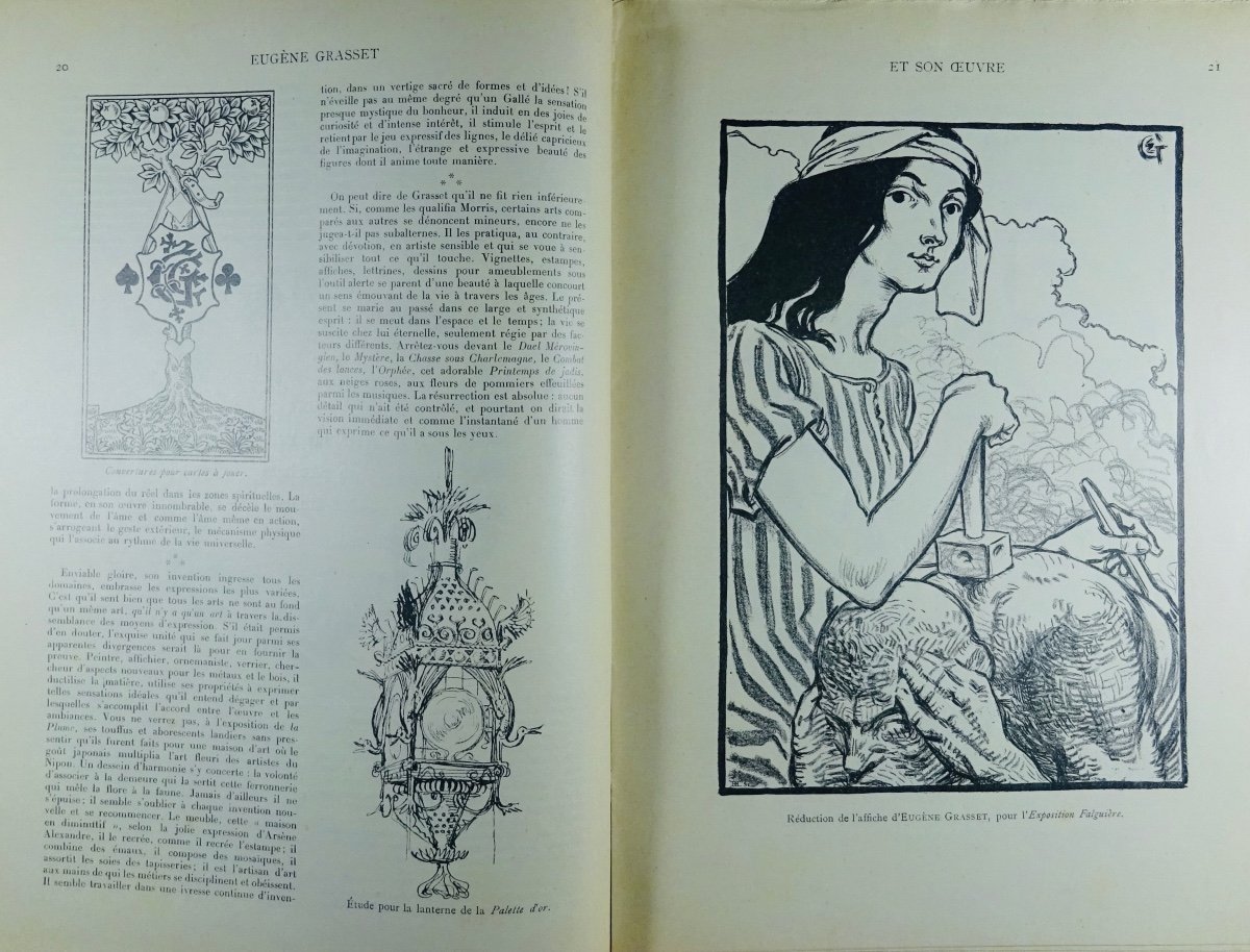 LEMONIER / KAHN / SAUNIER - Eugène Grasset et son oeuvre. Éditions de la plume, vers 1900.-photo-6