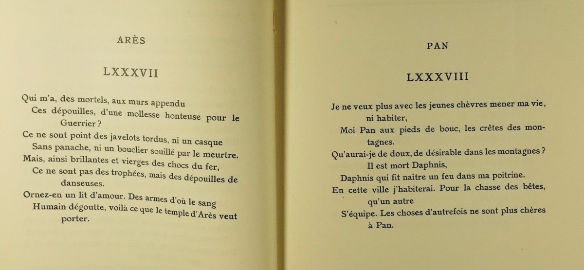 LOUŸS (Pierre) - Les Poésies de Méléagre. Société des Médecins Bibliophiles, 1926. COYSYN.-photo-3