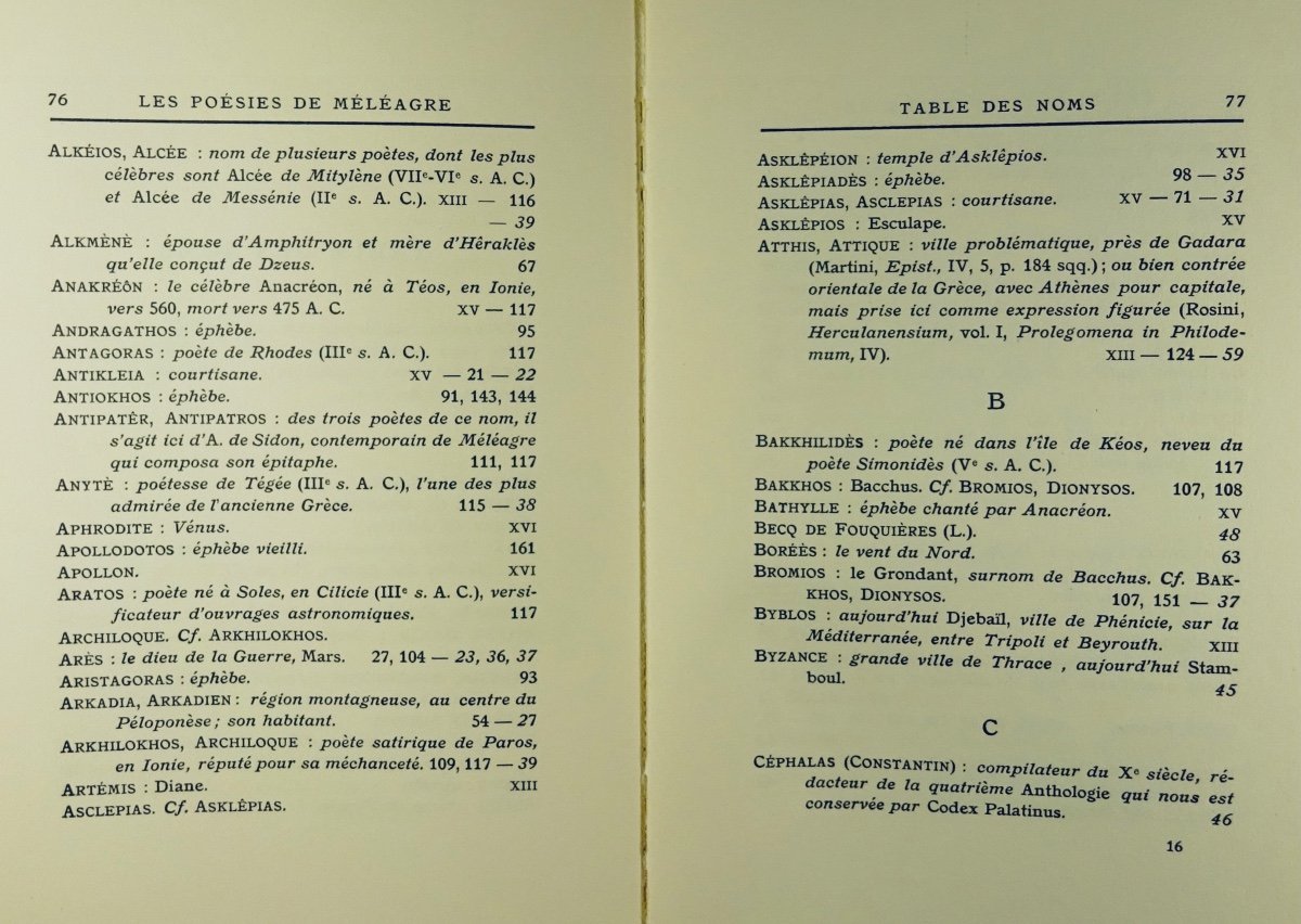 LOUŸS (Pierre) - Les Poésies de Méléagre. Société des Médecins Bibliophiles, 1926. COYSYN.-photo-8