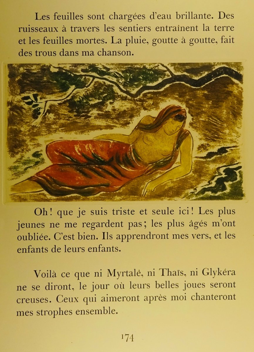LouŸs - Les Chansons De Bilitis Translated From Greek By Pierre Louÿs. Lallemand, 1946. Jean Bergue-photo-1