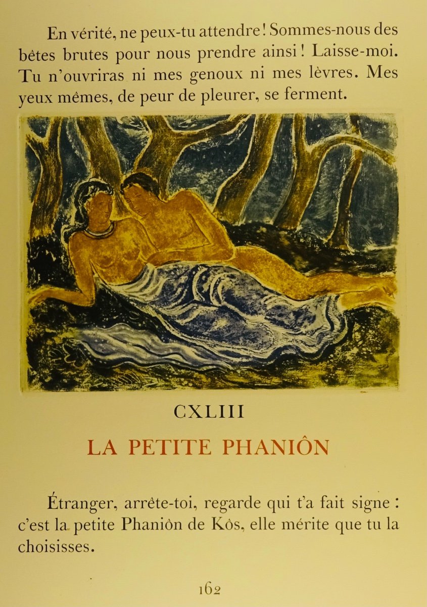 LOUŸS - Les Chansons de Bilitis traduit du grec par Pierre Louÿs.  Lallemand, 1946. Jean BERGUE-photo-3