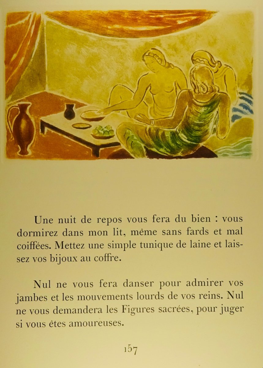 LOUŸS - Les Chansons de Bilitis traduit du grec par Pierre Louÿs.  Lallemand, 1946. Jean BERGUE-photo-4