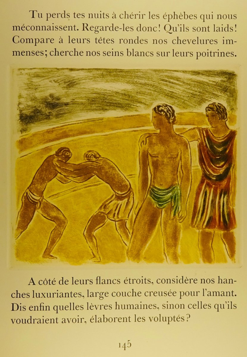 LOUŸS - Les Chansons de Bilitis traduit du grec par Pierre Louÿs.  Lallemand, 1946. Jean BERGUE-photo-6