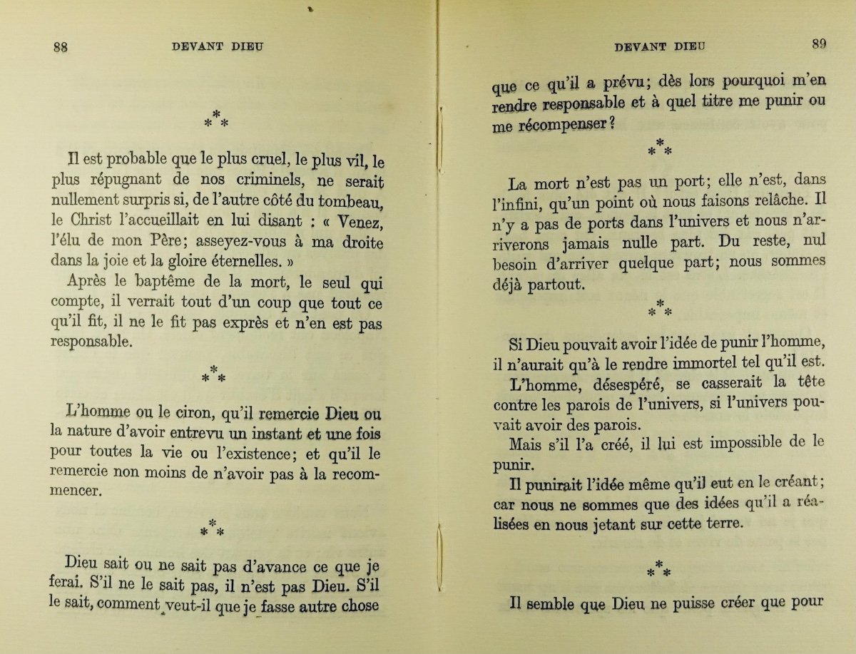 Maeterlinck (maurice) - Before God. Paris, Bibliothèque Charpentier, 1937. First Edition.-photo-6