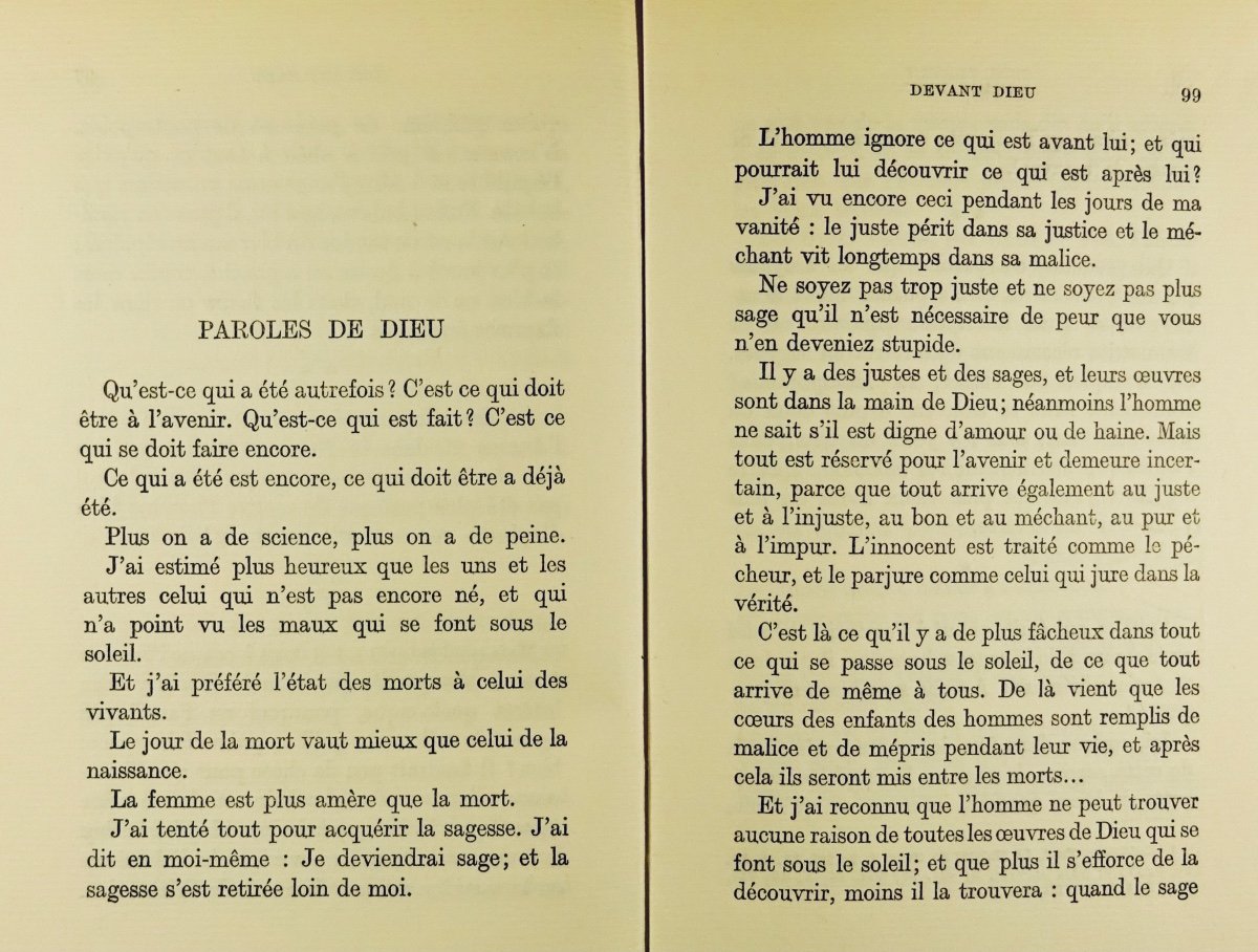 Maeterlinck (maurice) - Before God. Paris, Bibliothèque Charpentier, 1937. First Edition.-photo-7