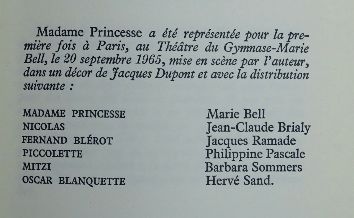Marceau (félicien) - Theatre. Volume 1 And 2. Gallimard, 1964. Numbered First Edition.-photo-8