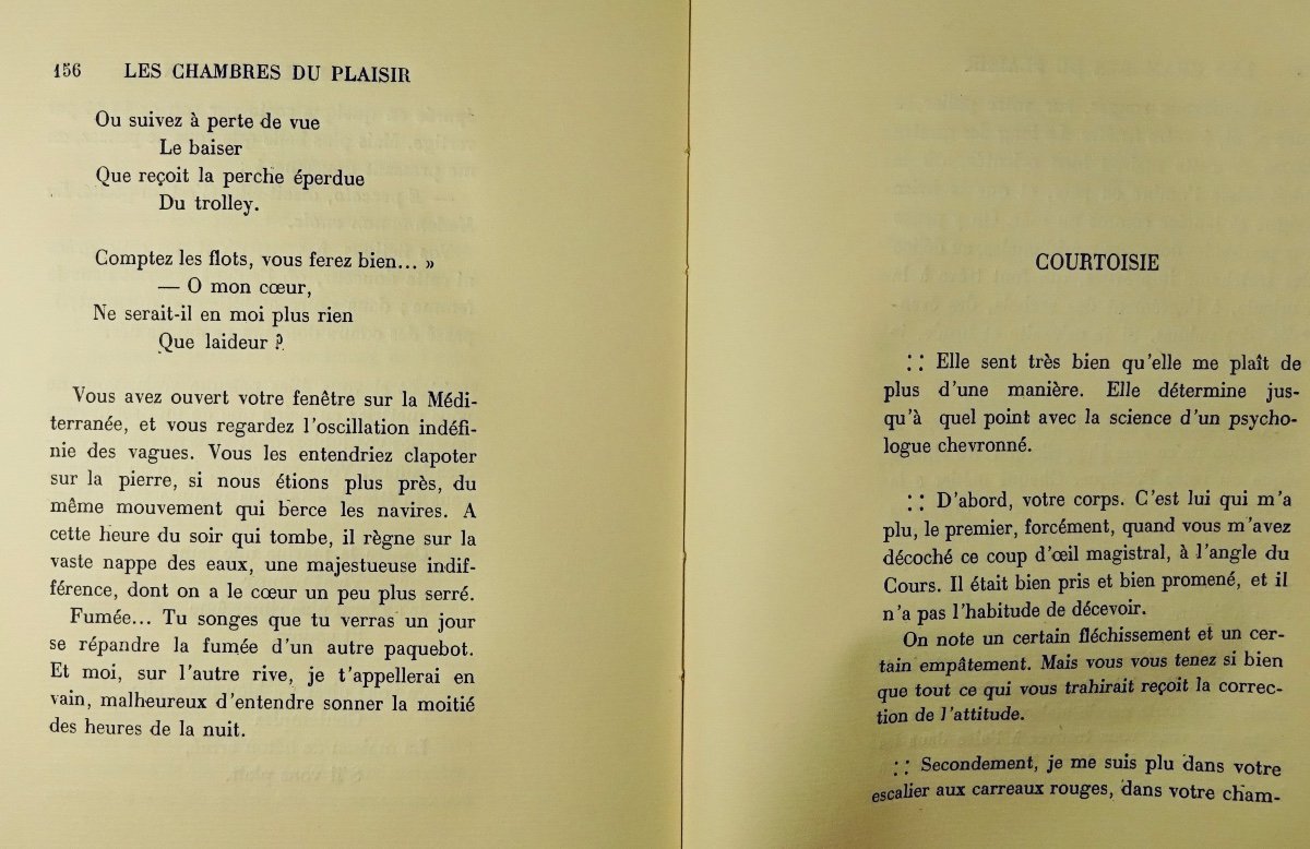 Marsan (eugene) - The Chambers Of Pleasure. Paris, Gallimard, 1926. First Edition.-photo-5