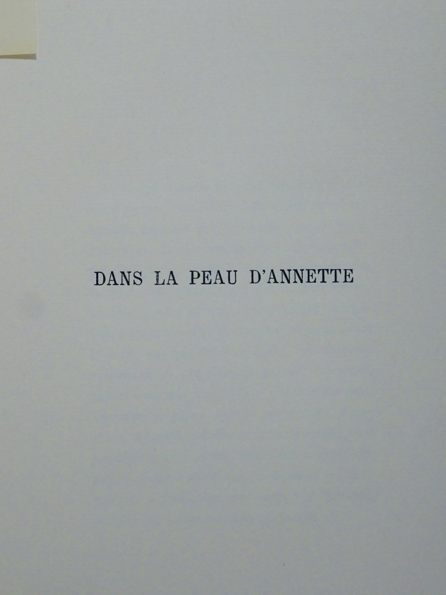 MASSOULIER (Jacques) - Dans la peau d'Annette. Paris, Gallimard, 1926. Édition originale.-photo-4