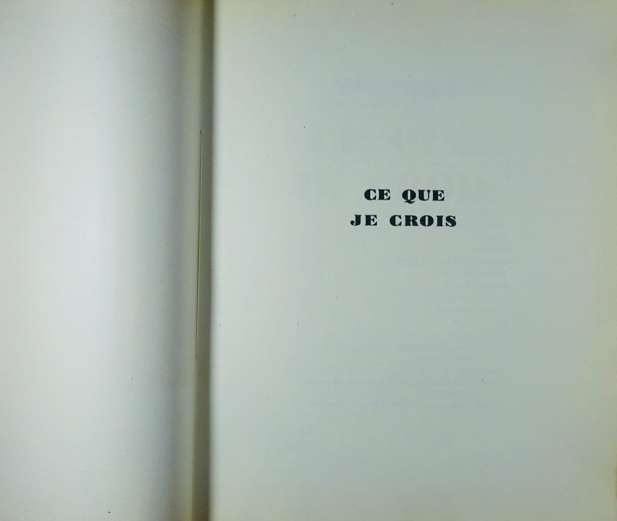 Maurois (andré) - What I Believe. Paris, Grasset, 1951. First Edition.-photo-3