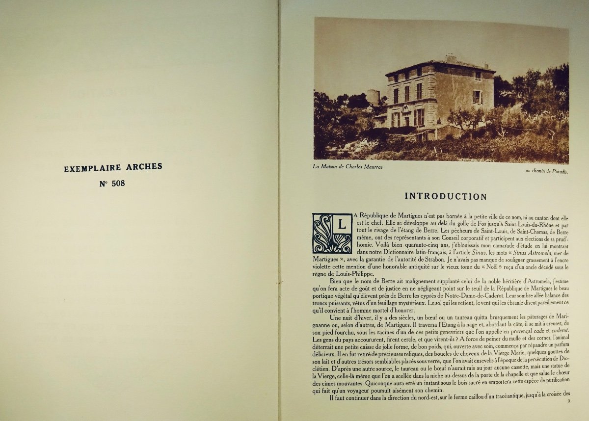 Maurras - The Republic Of Martigues. With Editions Du Cadran, 1927. Sent By The Author.-photo-2