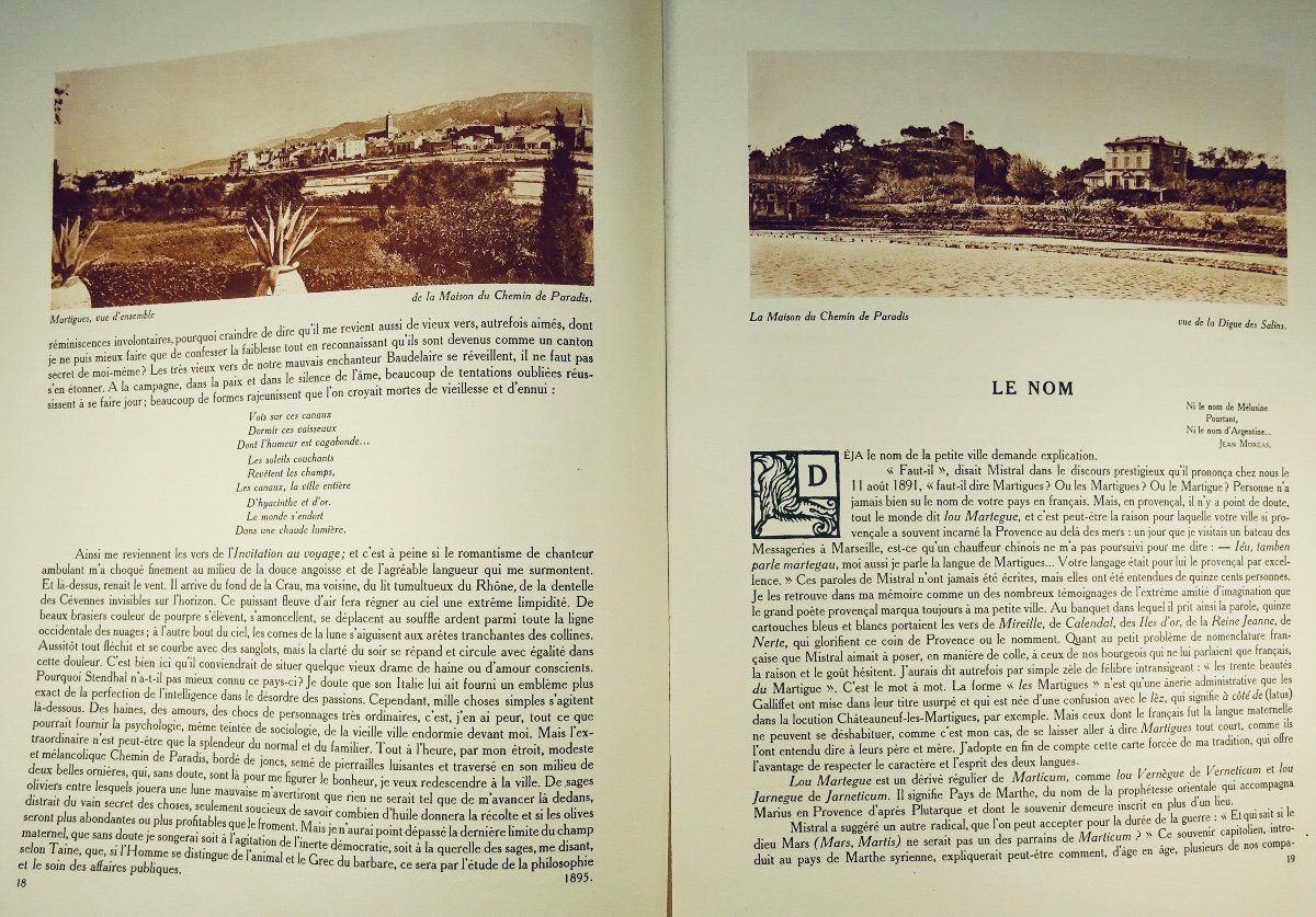 MAURRAS - La République de Martigues. Aux Editions du Cadran,  1927. Envoi de l'auteur.-photo-4