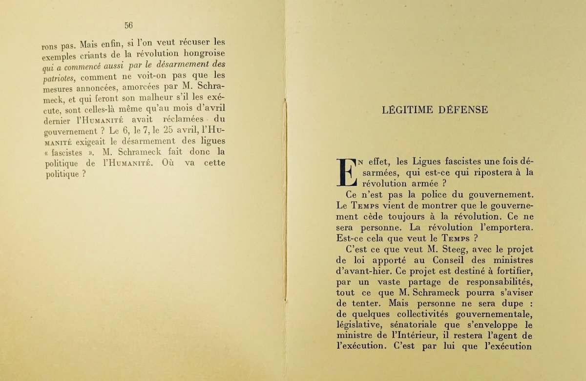 MAURRAS - La Lettre à Schrameck. Capitole, 1929. Envoi de l'auteur.-photo-1