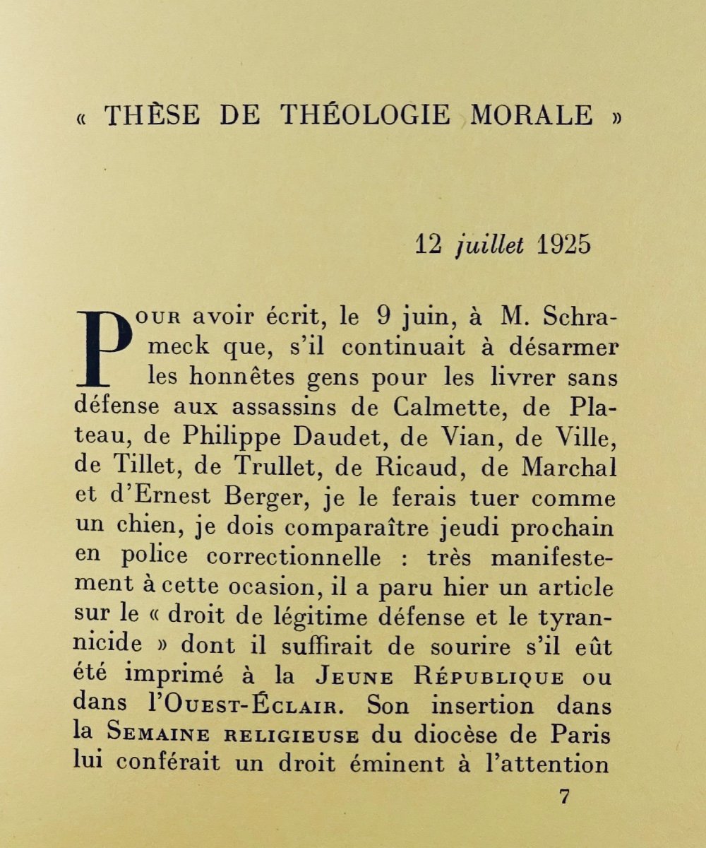 MAURRAS - La Lettre à Schrameck. Capitole, 1929. Envoi de l'auteur.-photo-4