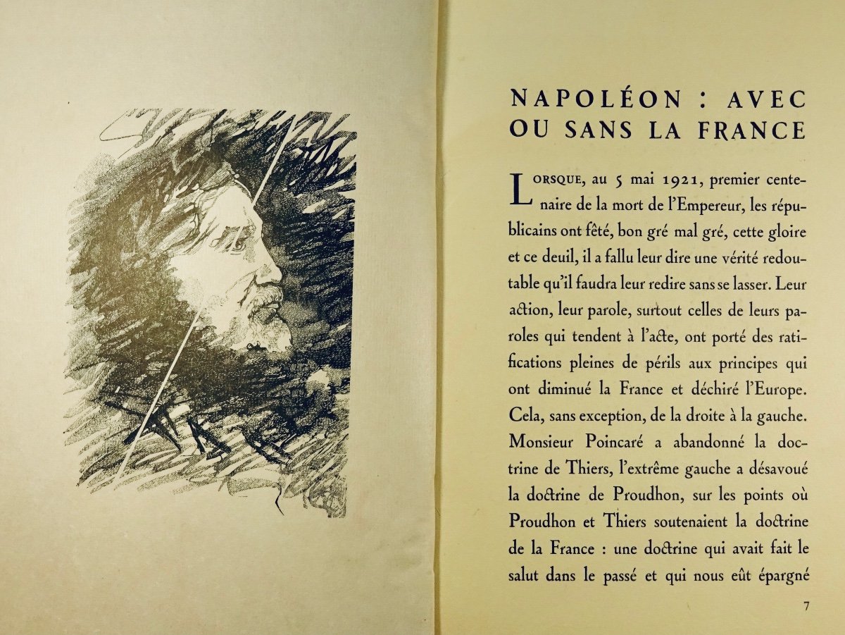 Maurras - Napoleon With France Or Against France. Editions Du Cadran, 1929.-photo-1