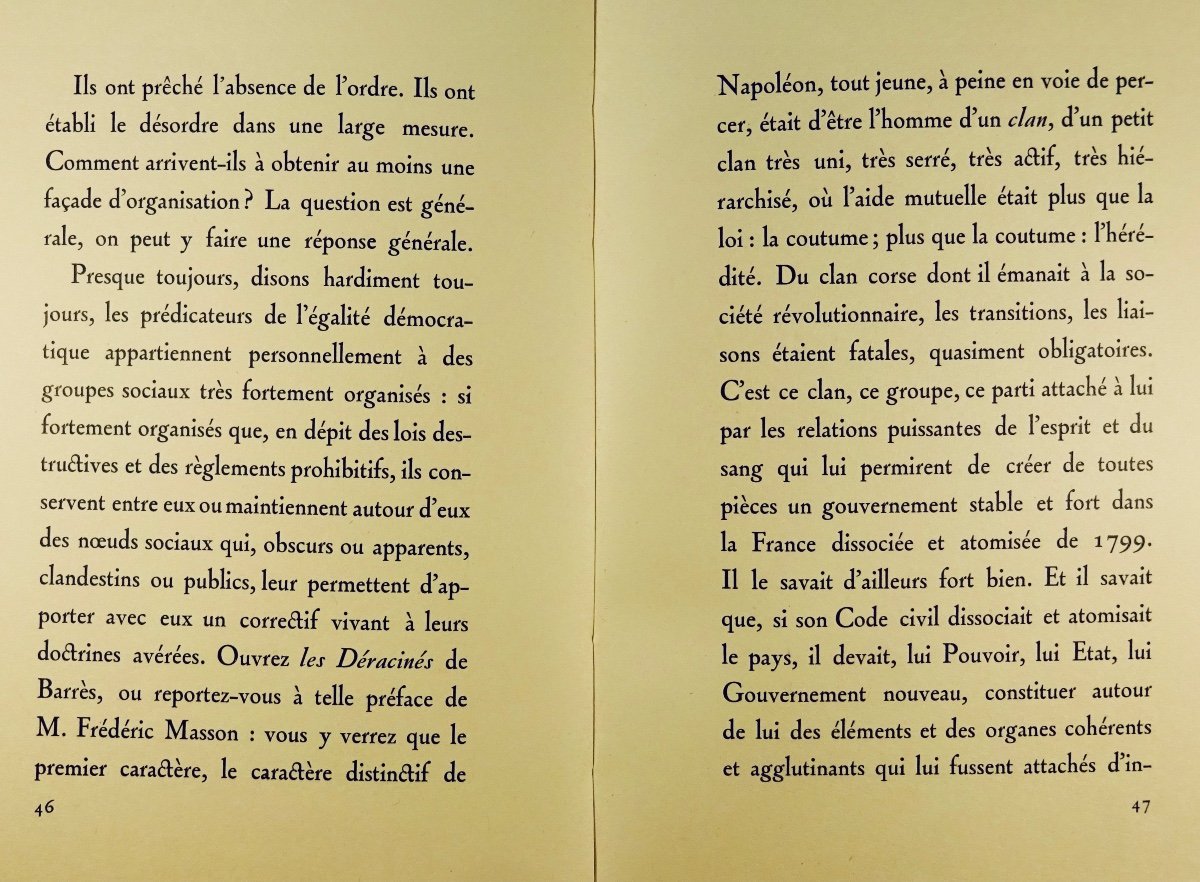 Maurras - Napoleon With France Or Against France. Editions Du Cadran, 1929.-photo-5