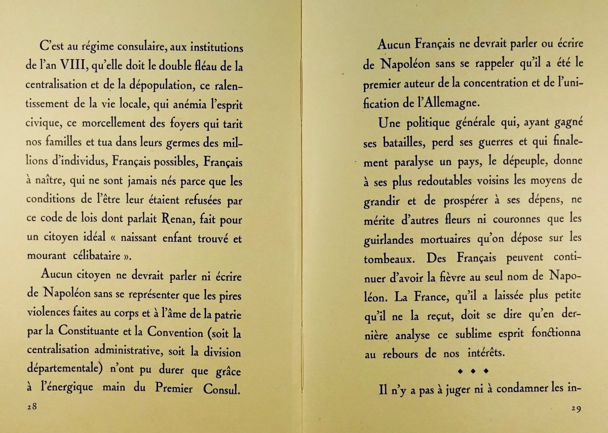 Maurras - Napoleon With France Or Against France. Editions Du Cadran, 1929.-photo-7