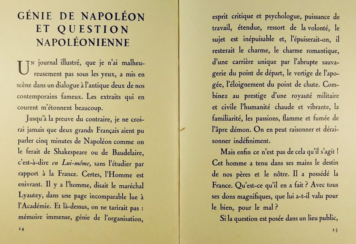 Maurras - Napoleon With France Or Against France. Editions Du Cadran, 1929.-photo-8
