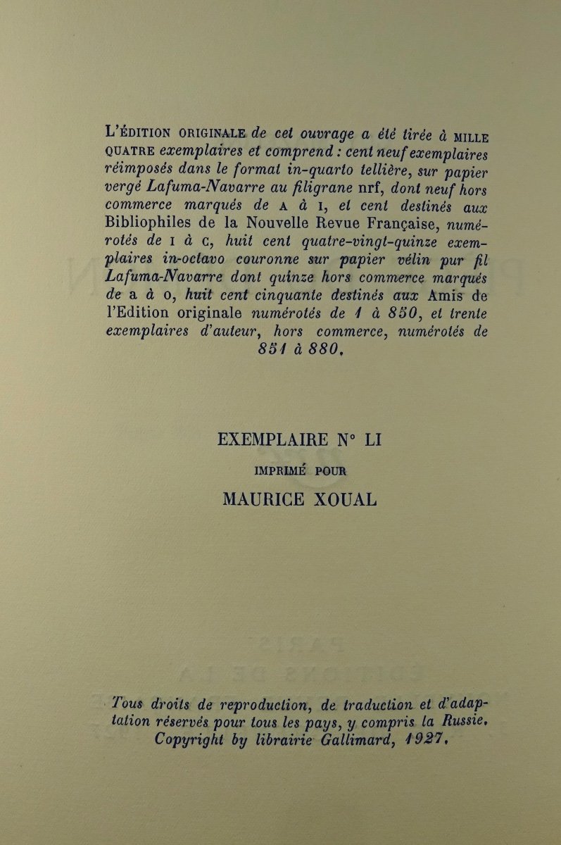 Mazeline (guy) - Trap Of The Demon. Paris, Gallimard, 1927. First Edition.-photo-3