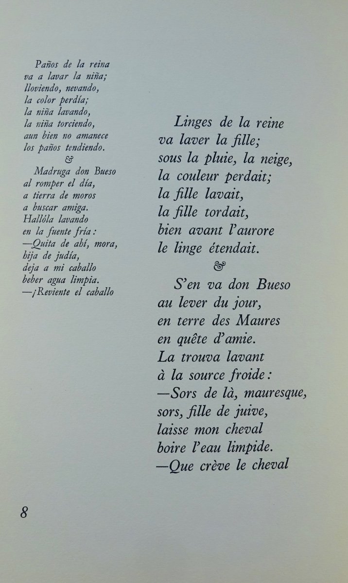 MENÉNDEZ PIDAL - Romance de don Bueso. GLM, vers 1954. Imprimé par Guy LEVIS-MANO.-photo-3