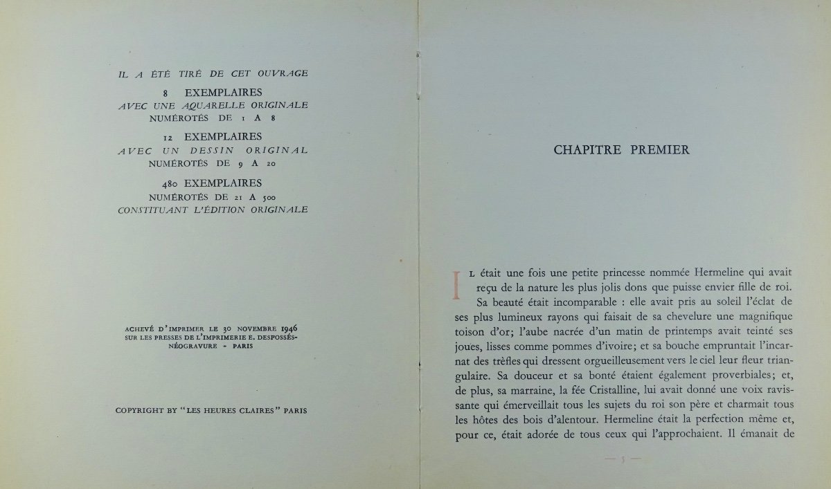 Michel - The Legend Of The Nightingale. Paris, Les Heures Claires, 1946. Illustrated By Touchet.-photo-3