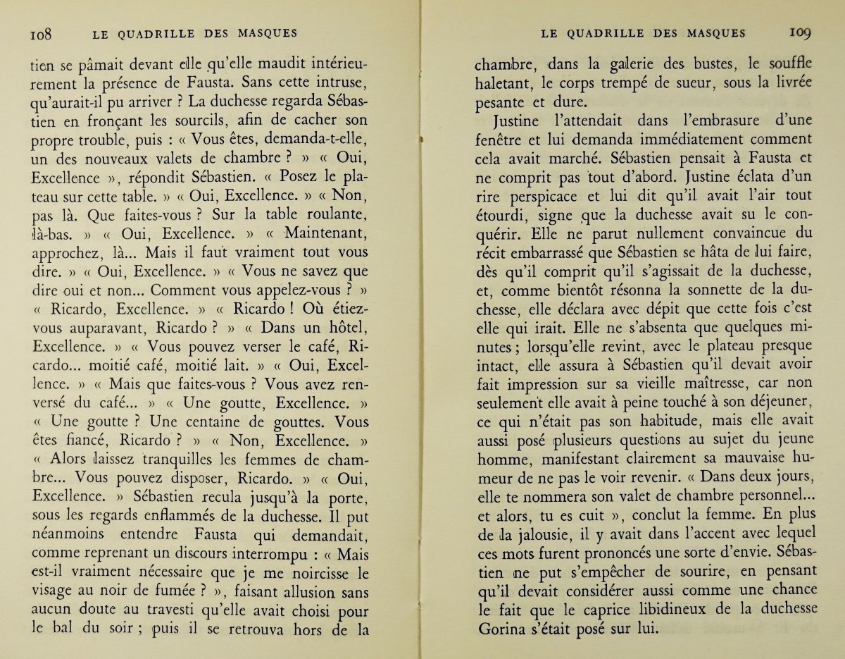 MORAVIA (Alberto) - Le Quadrille des masques. Gallimard, 1950. Édition originale française.-photo-4