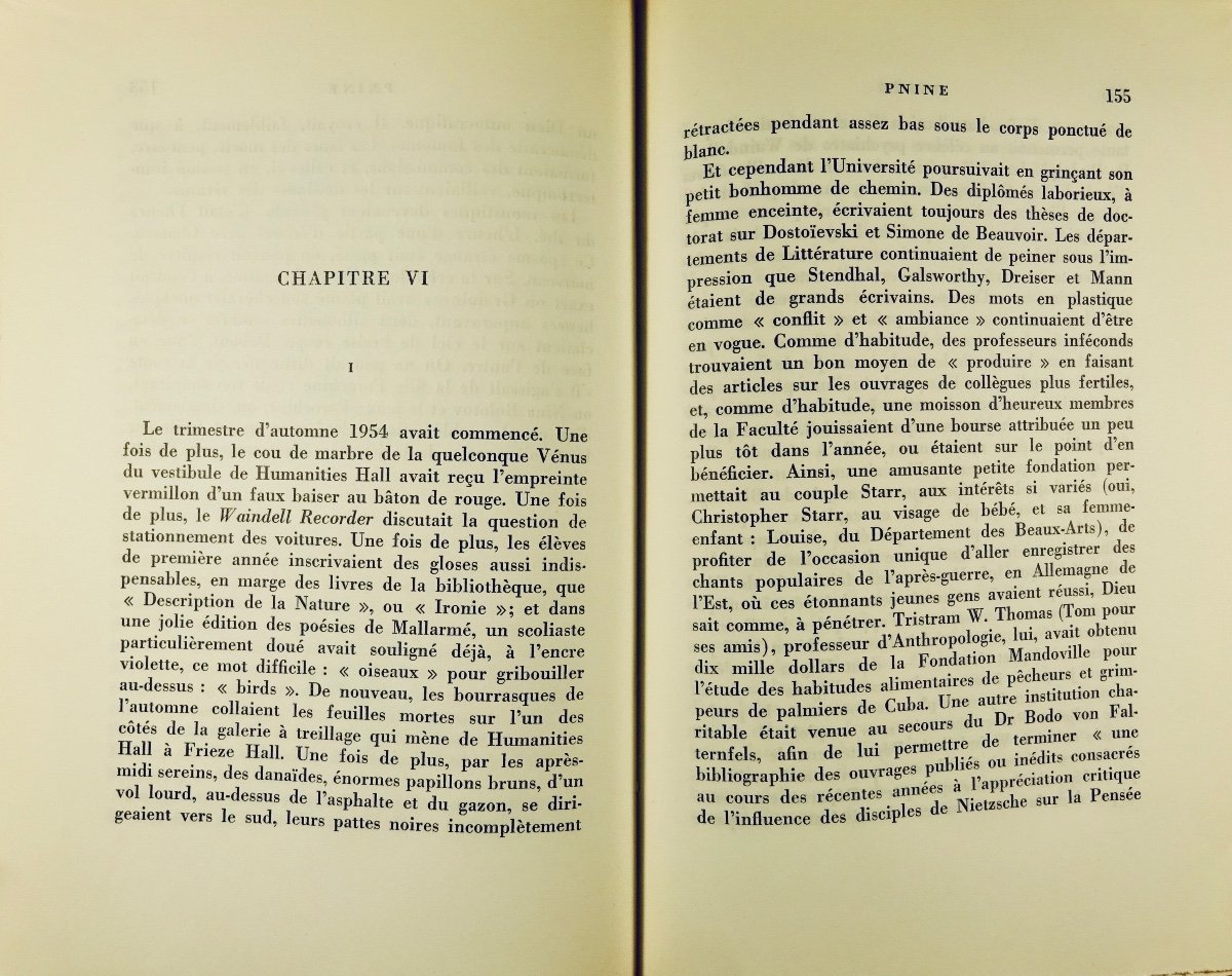 Nabokov (vladimir) - Pnin. Paris, Gallimard, 1962. First Edition.-photo-3