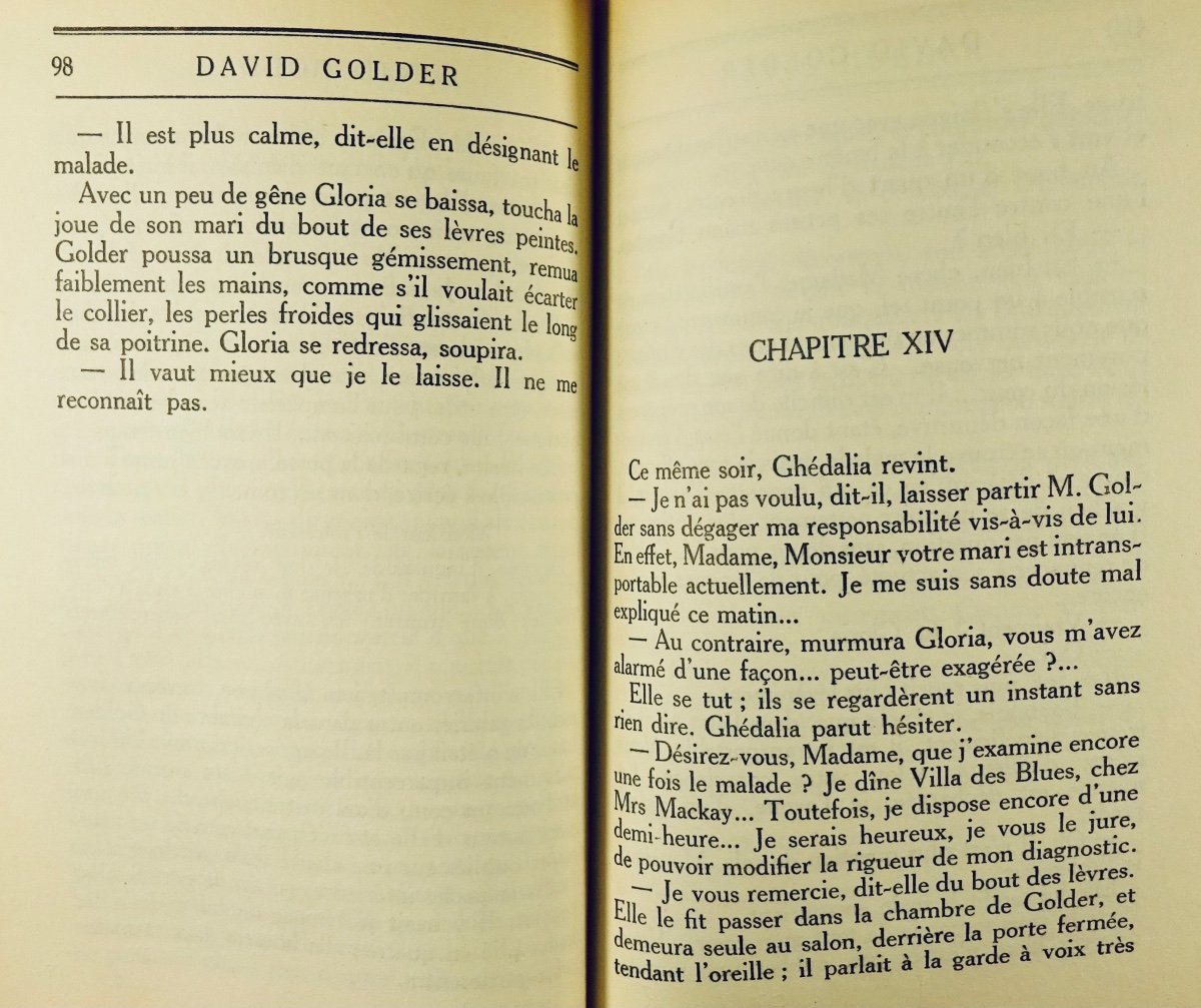 NÉMIROVSKY  - David Golder. Grasset, 1929 ; in-12, 240 pp., reliure signée CREUZEVAULT.-photo-5