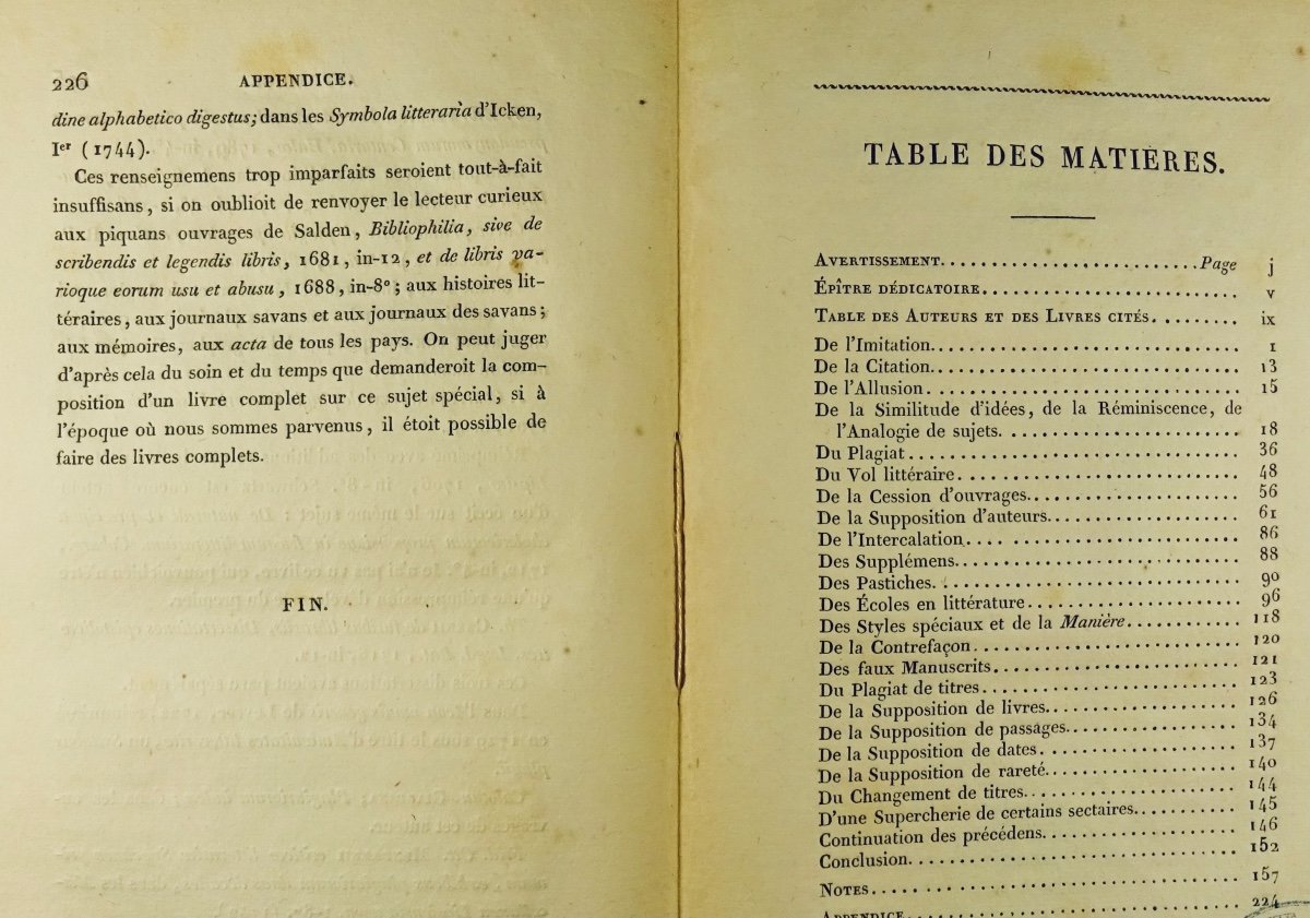 NODIER (Charles ) - Questions de littérature légale. Du plagiat... 1828, édition d'époque.-photo-3