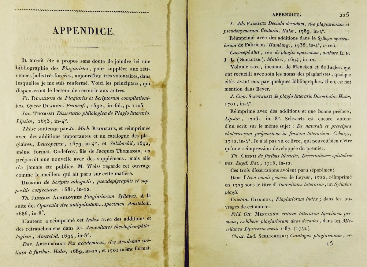 NODIER (Charles ) - Questions de littérature légale. Du plagiat... 1828, édition d'époque.-photo-4