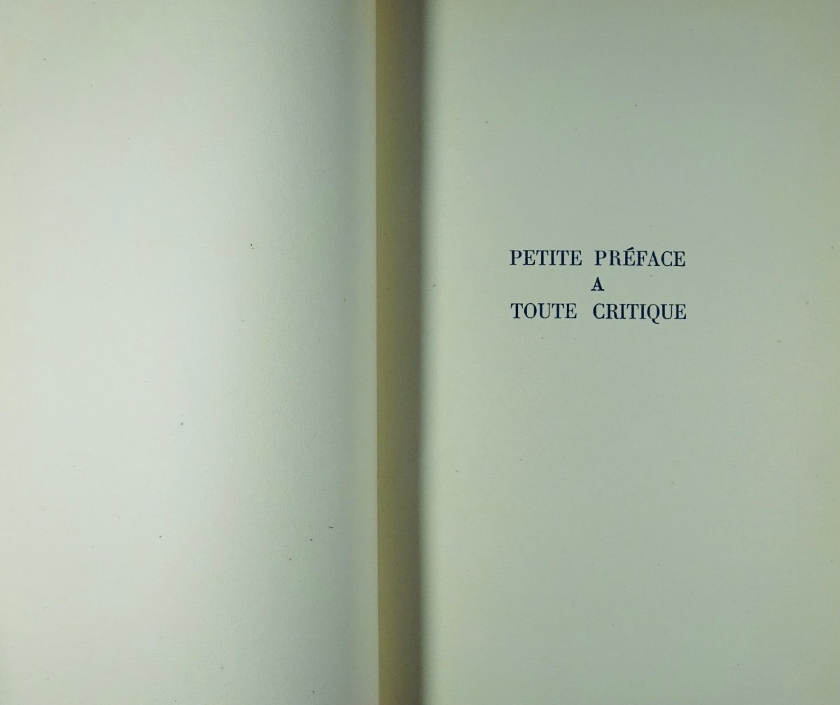 Paulhan (jean) - Short Preface To Any Criticism. Editions De Minuit, 1951. First Edition.-photo-2