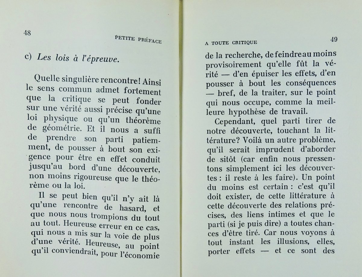 Paulhan (jean) - Short Preface To Any Criticism. Editions De Minuit, 1951. First Edition.-photo-3
