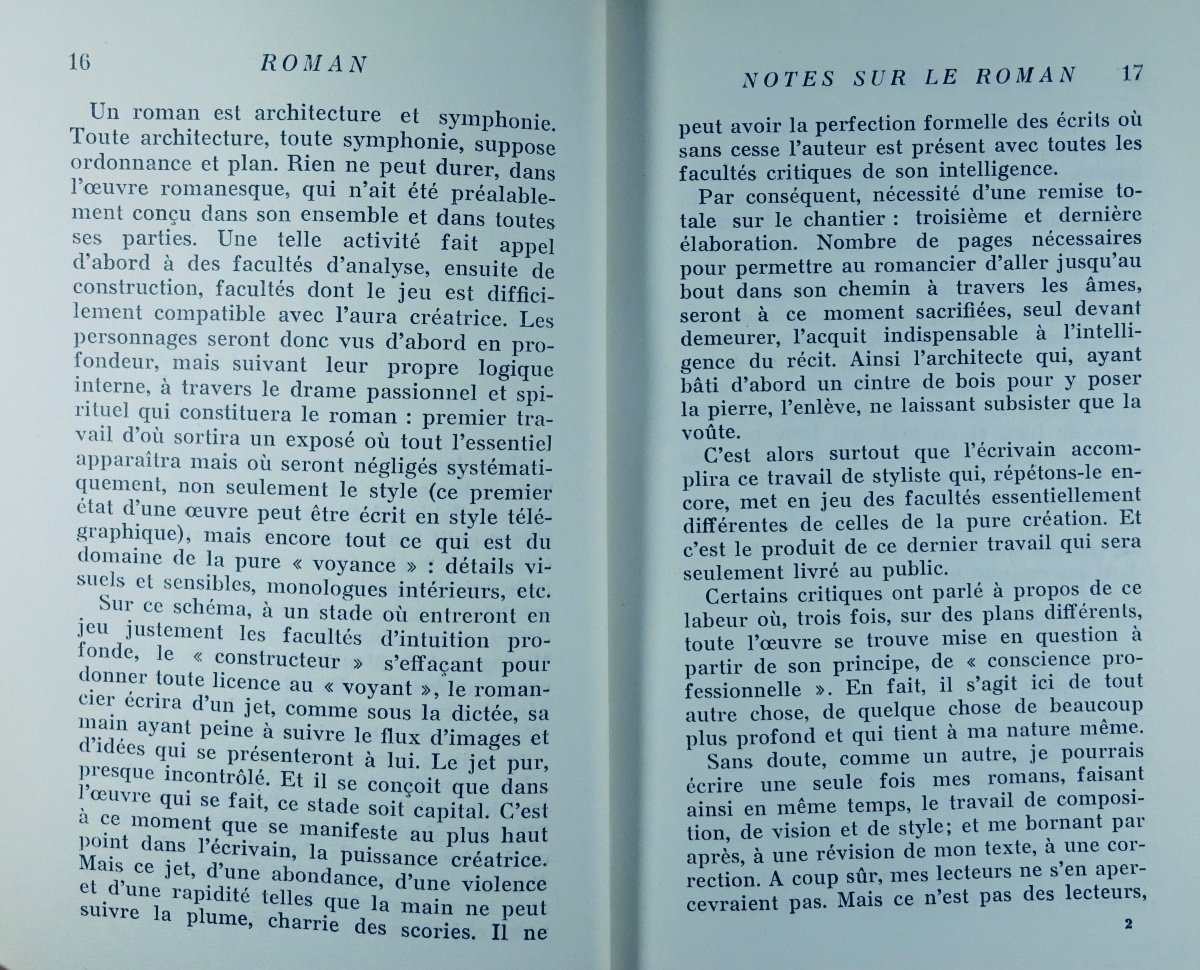 Plisnier (charles) - Novel. Papers Of A Novelist. Bernard Grasset, 1954. First Edition.-photo-2