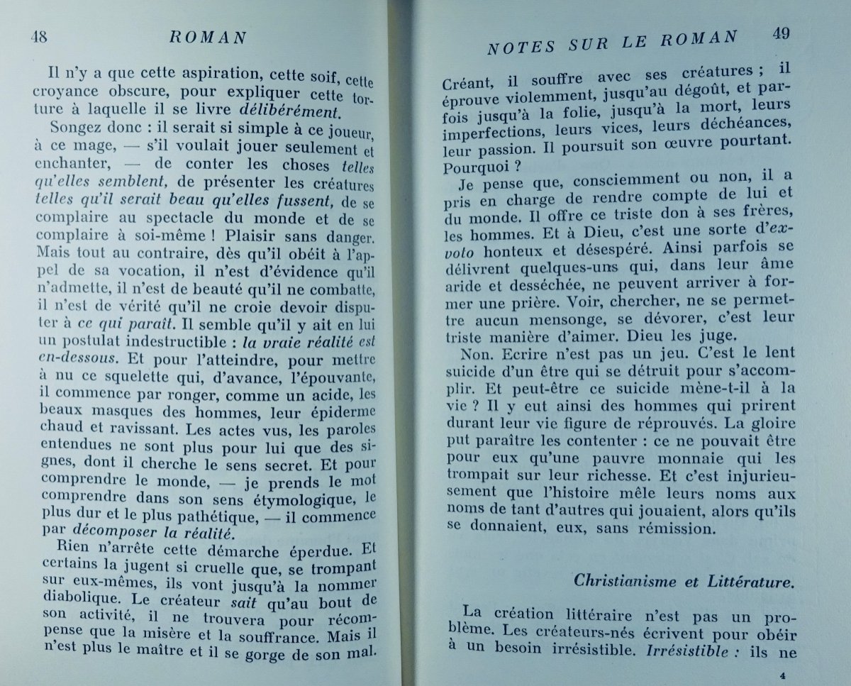Plisnier (charles) - Novel. Papers Of A Novelist. Bernard Grasset, 1954. First Edition.-photo-5