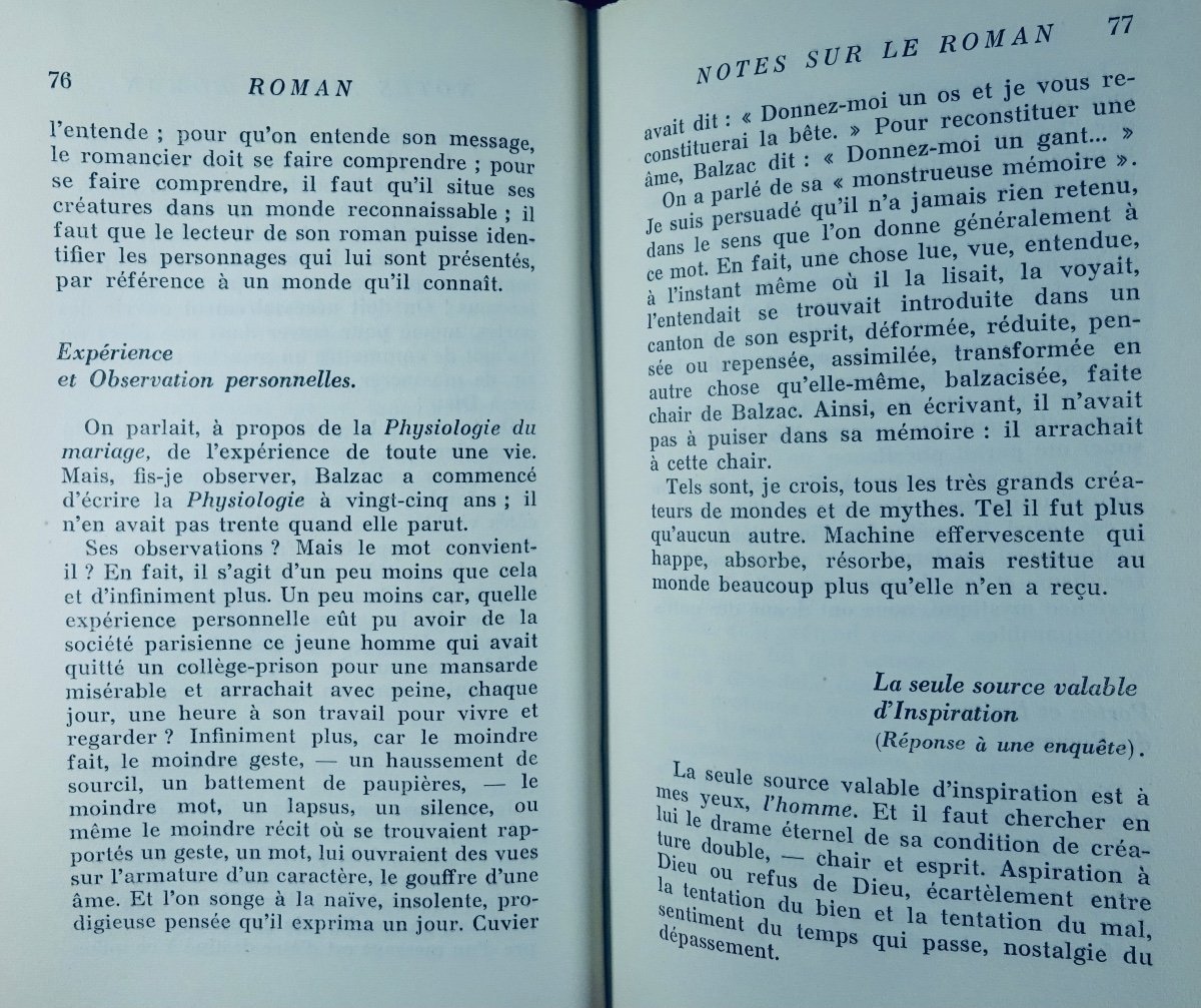 Plisnier (charles) - Novel. Papers Of A Novelist. Bernard Grasset, 1954. First Edition.-photo-6