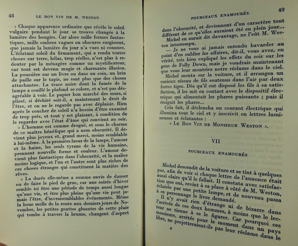 Powys (th. F.) - The Good Wine Of Mr. Weston. Paris, Gallimard, 1950.