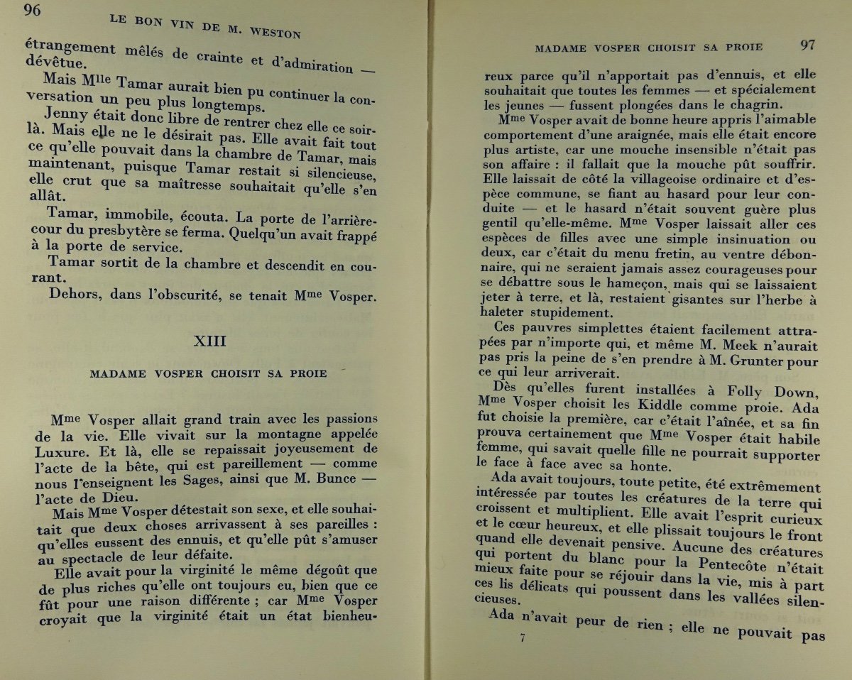 Powys (th. F.) - The Good Wine Of Mr. Weston. Paris, Gallimard, 1950. First Edition.-photo-6