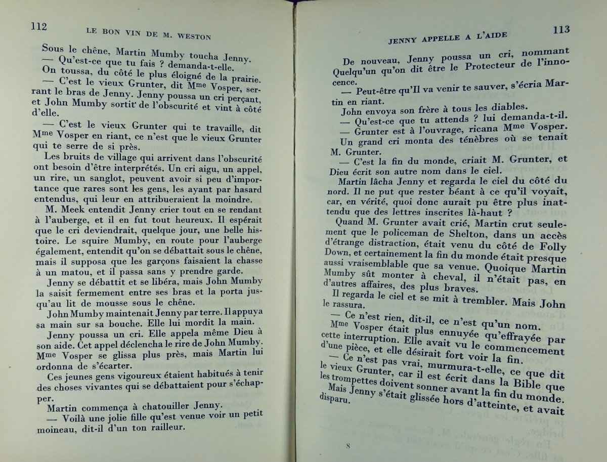 Powys (th. F.) - The Good Wine Of Mr. Weston. Paris, Gallimard, 1950. First Edition.-photo-7