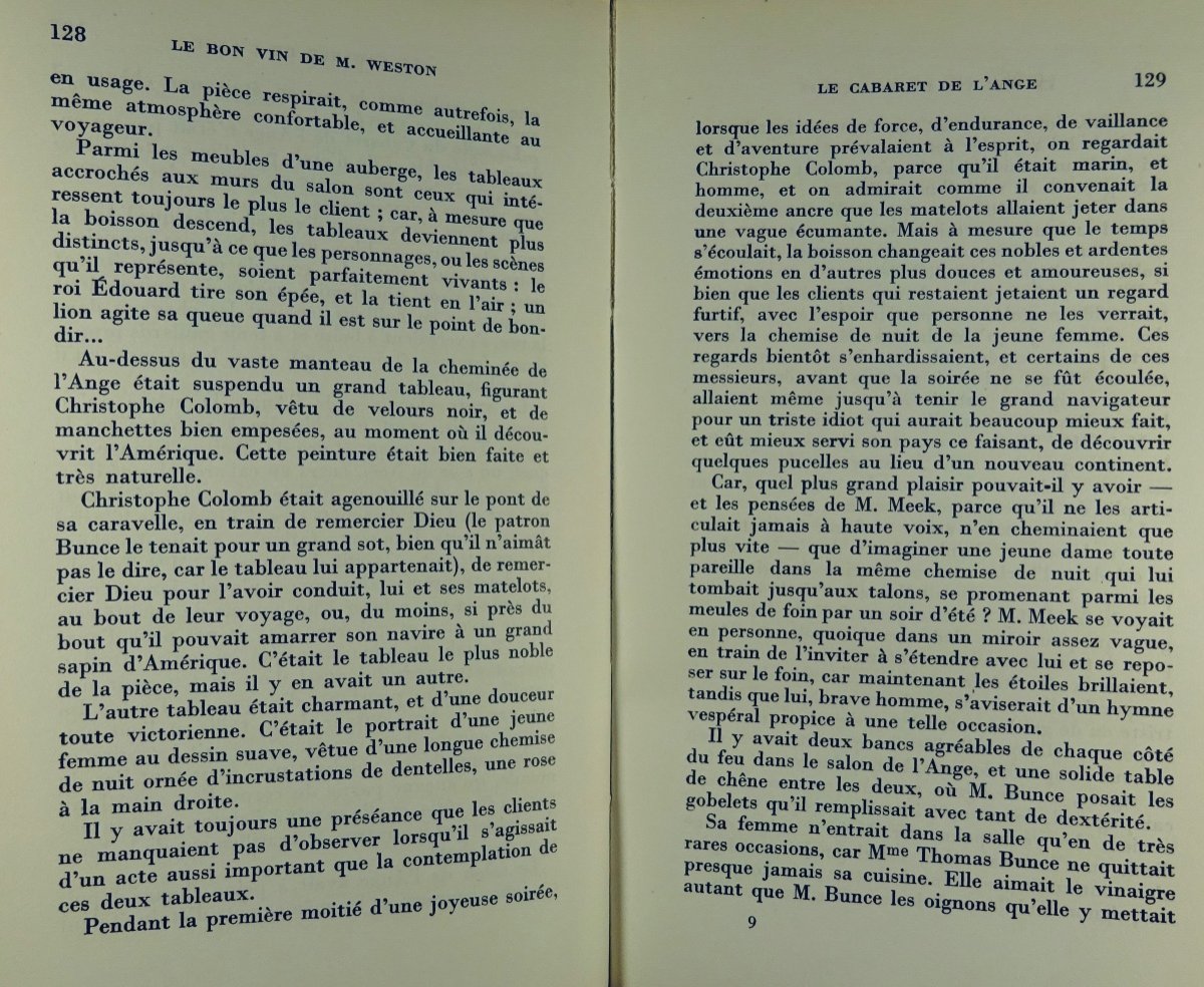 Powys (th. F.) - The Good Wine Of Mr. Weston. Paris, Gallimard, 1950. First Edition.-photo-8